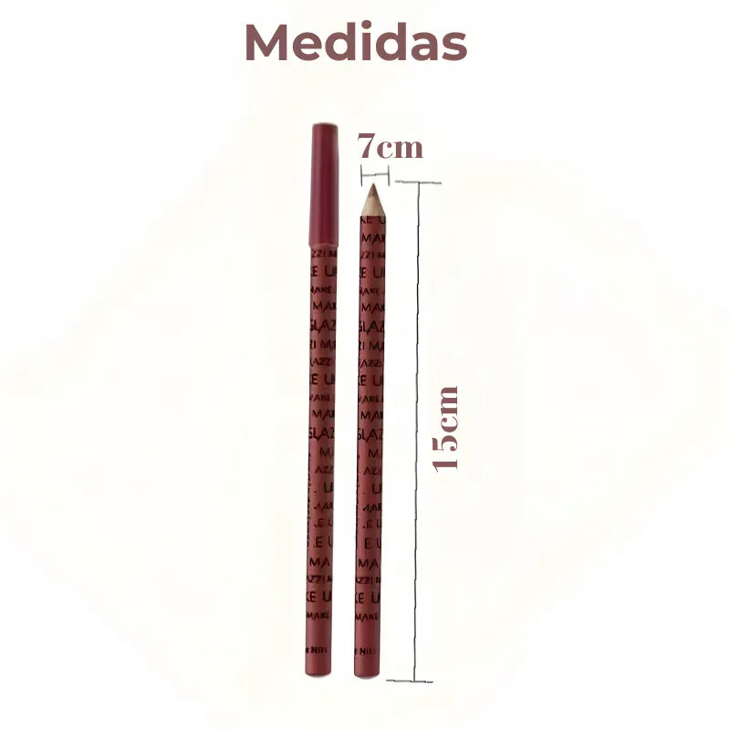 Kit Delineador Labial com Hidratante - 12 Cores Deslumbrantes